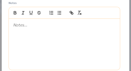 Edit task notes