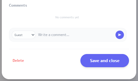 Edit task comments